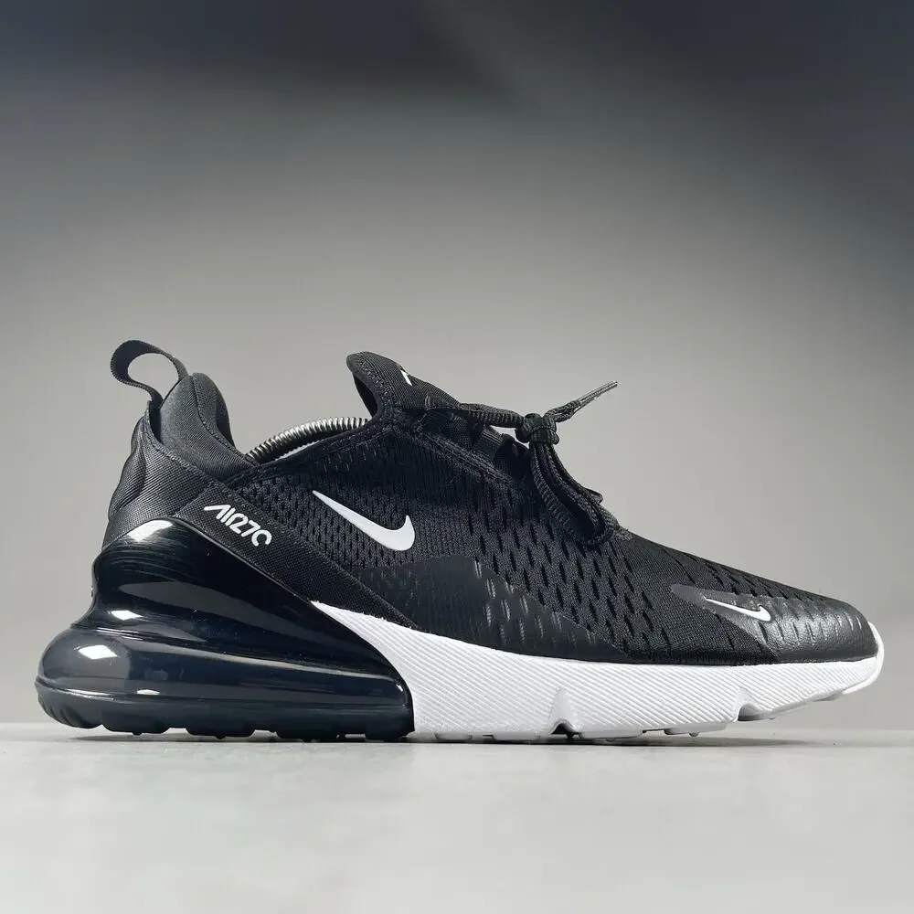 Womens 12 Mens 10.5 Nike Air Max 270 Black White Running Shoes Athletic Sneakers - Picture 6 of 9